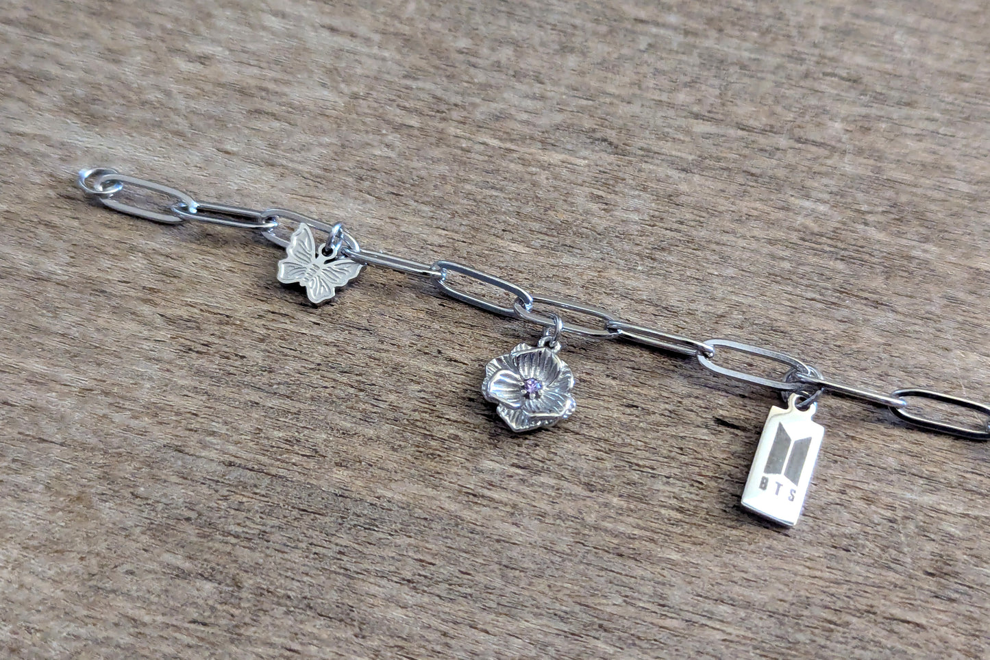 BTS Inspired Charm Bracelet
