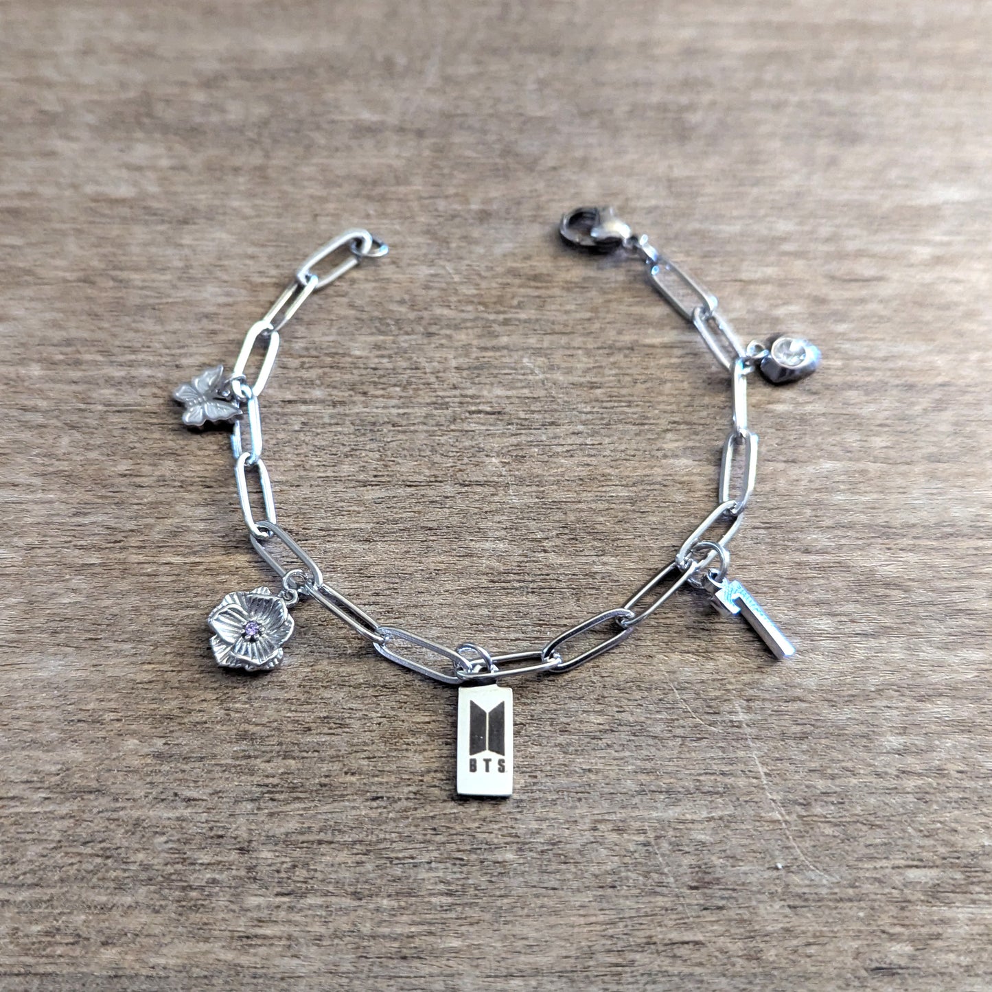 BTS Inspired Charm Bracelet