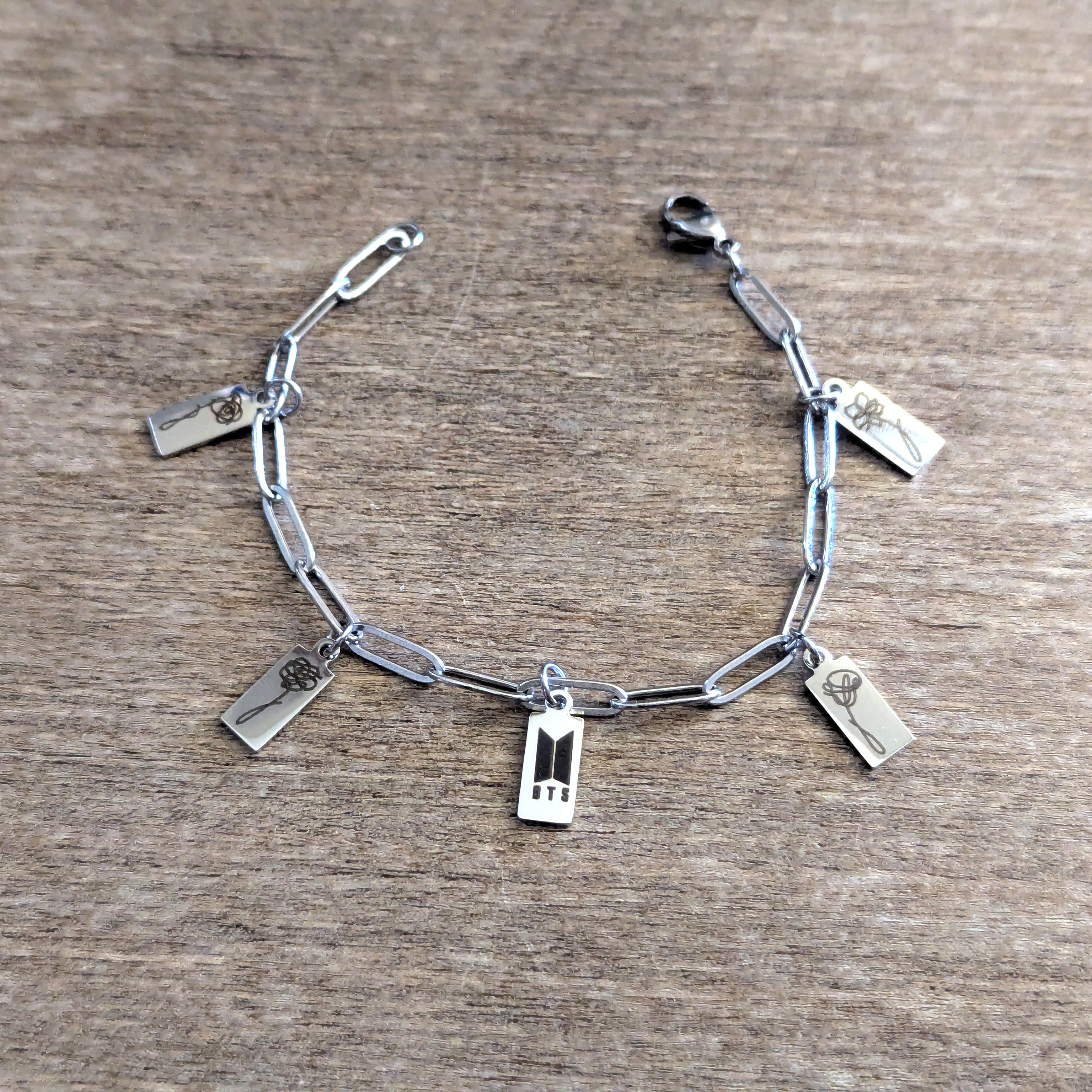 BTS Inspired Charm Bracelet - Love Yourself Flowers – The Grey Ghoul