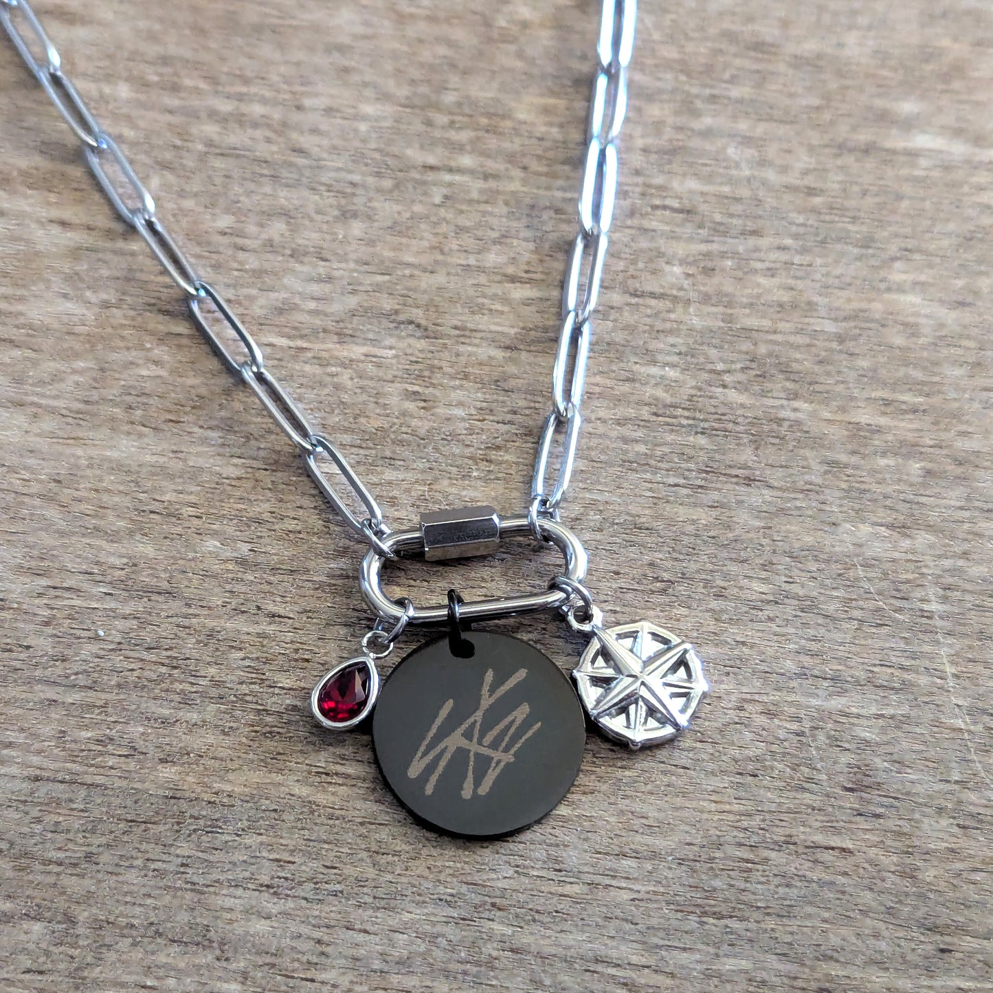 Stray Kids Inspired Charm Necklace - Compass